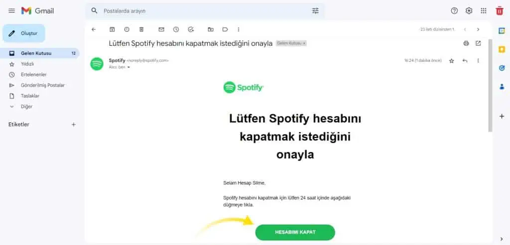 Spotify Hesap Kapatma İşlemi
