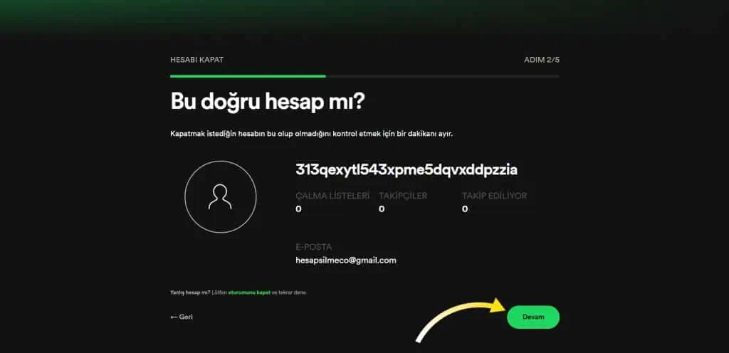 Spotify Hesap Silme Anlatımı